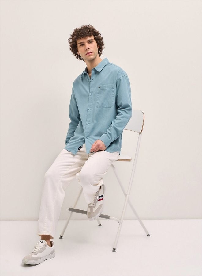THE BEAR HOUSE Shacket for Men | Long Sleeve, Casual Button-Down | Soft, Breathable Fabric for Work, Everyday, & All-Season Wear in Stylish Design  - Image 4
