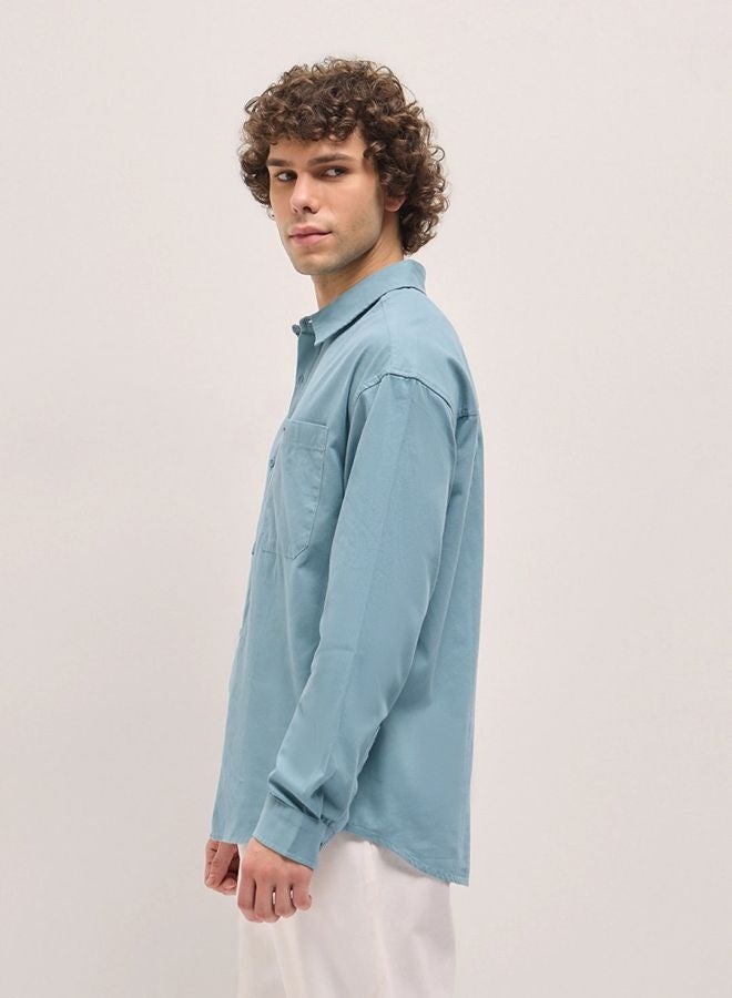 THE BEAR HOUSE Shacket for Men | Long Sleeve, Casual Button-Down | Soft, Breathable Fabric for Work, Everyday, & All-Season Wear in Stylish Design  - Image 5