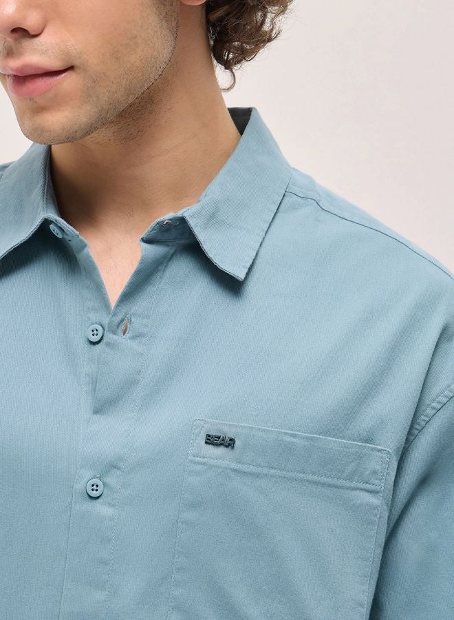 THE BEAR HOUSE Shacket for Men | Long Sleeve, Casual Button-Down | Soft, Breathable Fabric for Work, Everyday, & All-Season Wear in Stylish Design  - Image 3