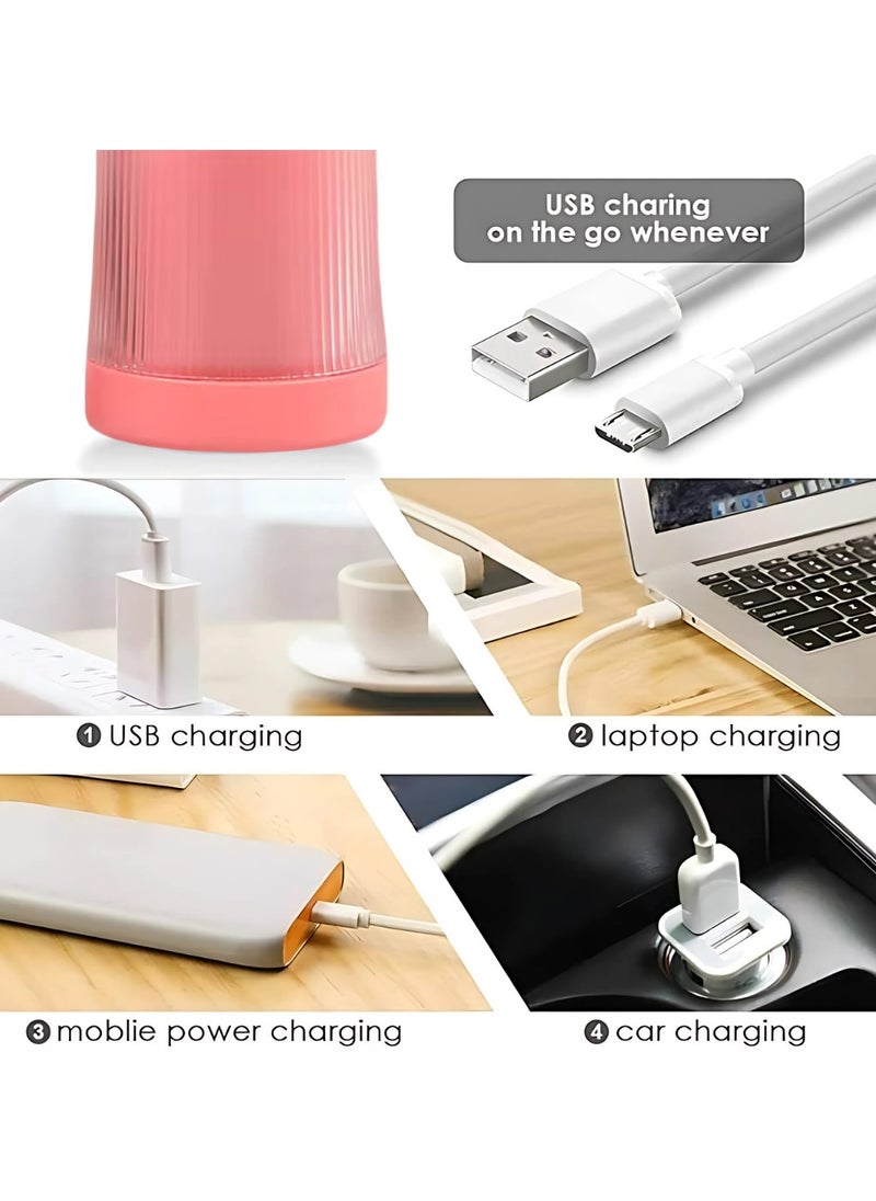 Panvil - Mini Juice Portable Blender – High-Efficiency USB Rechargeable Blender with Strong Stainless Steel Blades, Premium Material, Compact and Lightweight for Smoothies, Shakes, and Juices – Ideal for Travel, Office, Gym, and On-the-Go Use - Image 1