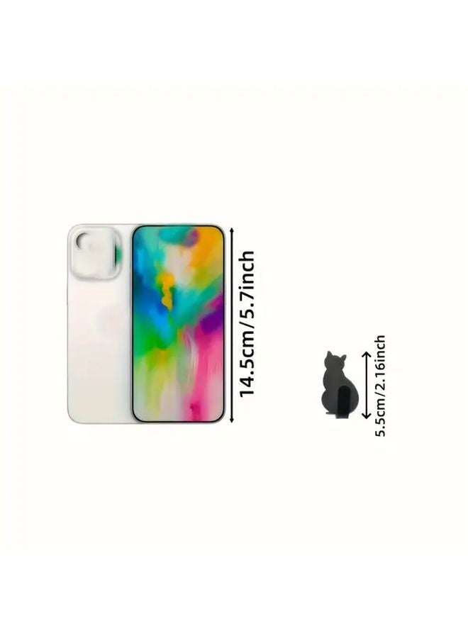 4pcs Silvery Stainless Steel Wall Mounted Cat Shaped Hooks Heavy Duty Adhesive Rustproof for Home Decor - Image 5