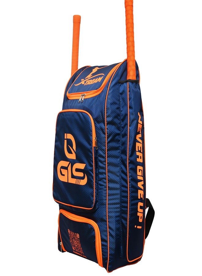 GLS Xtreme Navy Blue Color Duffle Cricket KIT Bag with Wheel with Two BAT Compartment and Shoe Compartment - Image 5