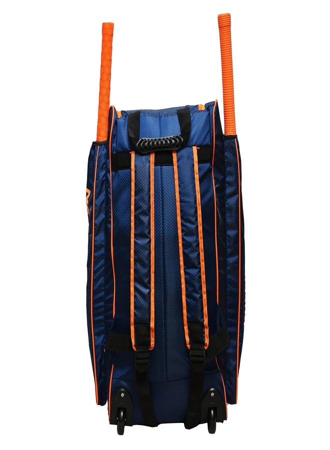 GLS Xtreme Navy Blue Color Duffle Cricket KIT Bag with Wheel with Two BAT Compartment and Shoe Compartment - Image 3