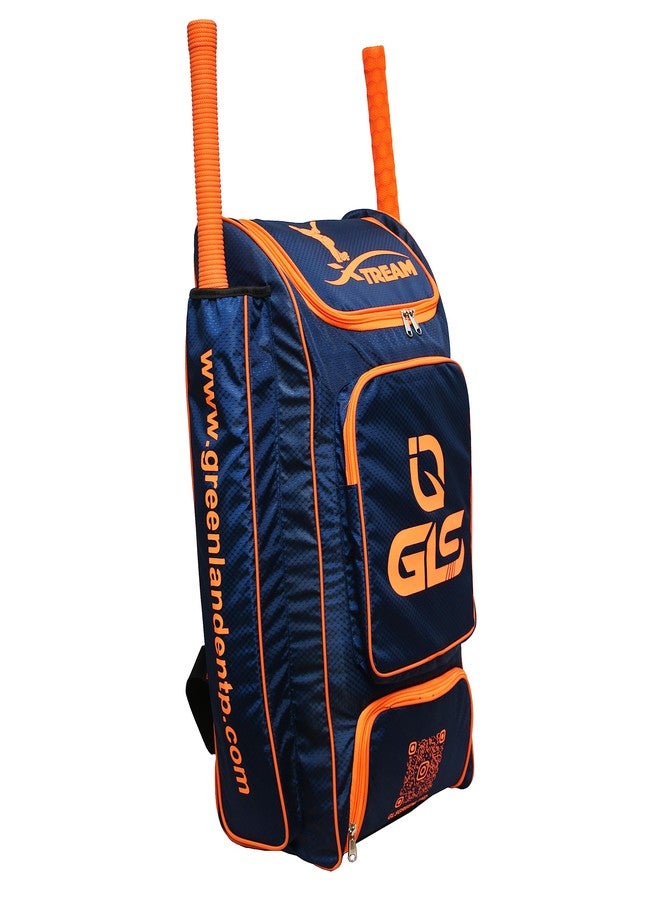 GLS Xtreme Navy Blue Color Duffle Cricket KIT Bag with Wheel with Two BAT Compartment and Shoe Compartment - Image 4