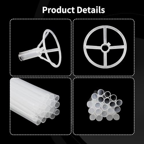 RUBFAC 20pcs Balloon Sticks with Cups Clear Balloon Holder Stick Stand 15inches to 32inches Large and Long Party Balloon Stand for Bobo Balloons Birthday Wedding Party Supplies - Image 3