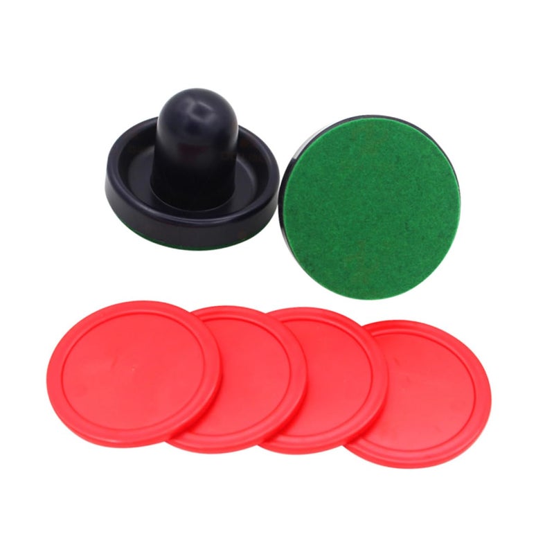 Dark Blue Air Hockey Paddles Set With Ball And Round Puck For Table Game Playmat - Image 2