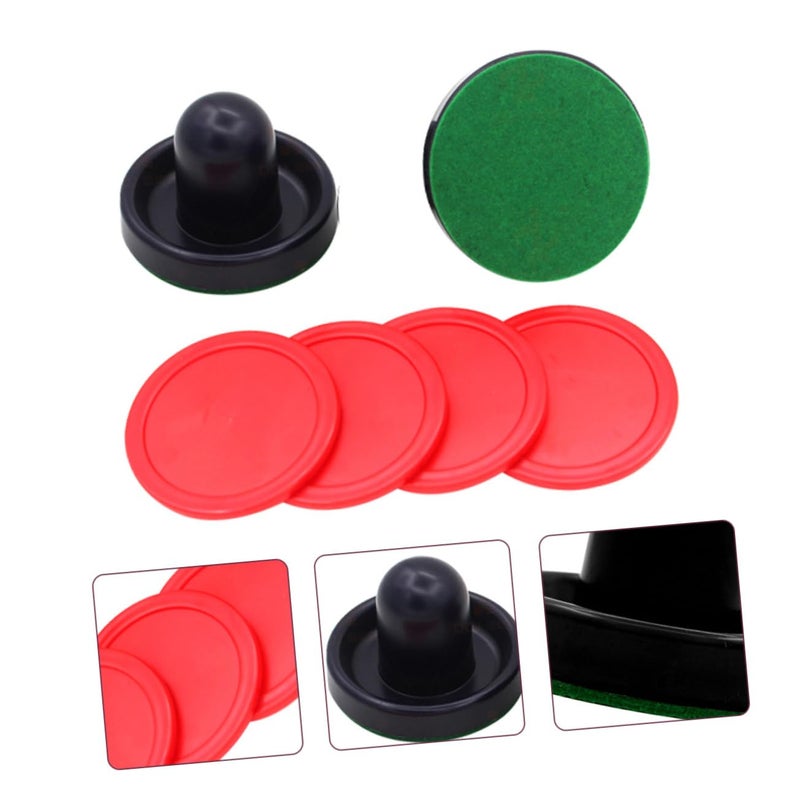 Dark Blue Air Hockey Paddles Set With Ball And Round Puck For Table Game Playmat - Image 4