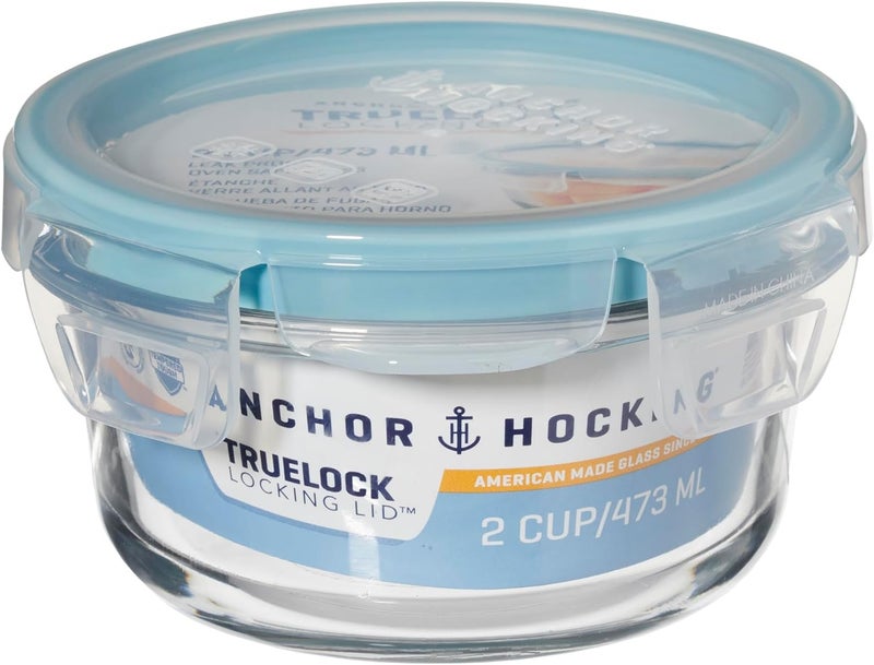 Anchor Hocking, Food Storage Container With TrueLock Locking Lid-(13969) 473ml, Round - Image 1