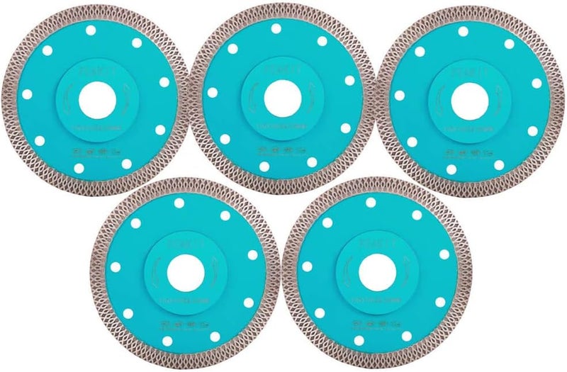 PEAKIT Supper Thin Tile Blade 4.5 Inch 5 Pack Diamond Porcelain Saw Blade Ceramic Cutting Disc Wheel for Angle Grinder - Image 1
