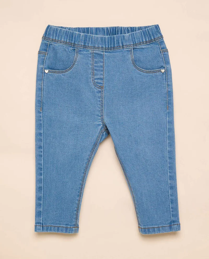 أر أند بي Washed Jeggings with Elastic Waist