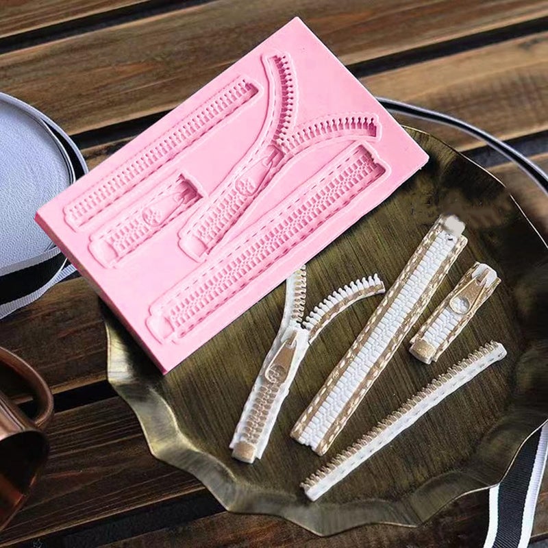 KuuGuu KuuGuu 3 PCS Zipper Chain Silicone Mold for DIY Cake Cupcake Topper Fondant Chocolate Clay Mould Purse Bag Mold  - Image 4