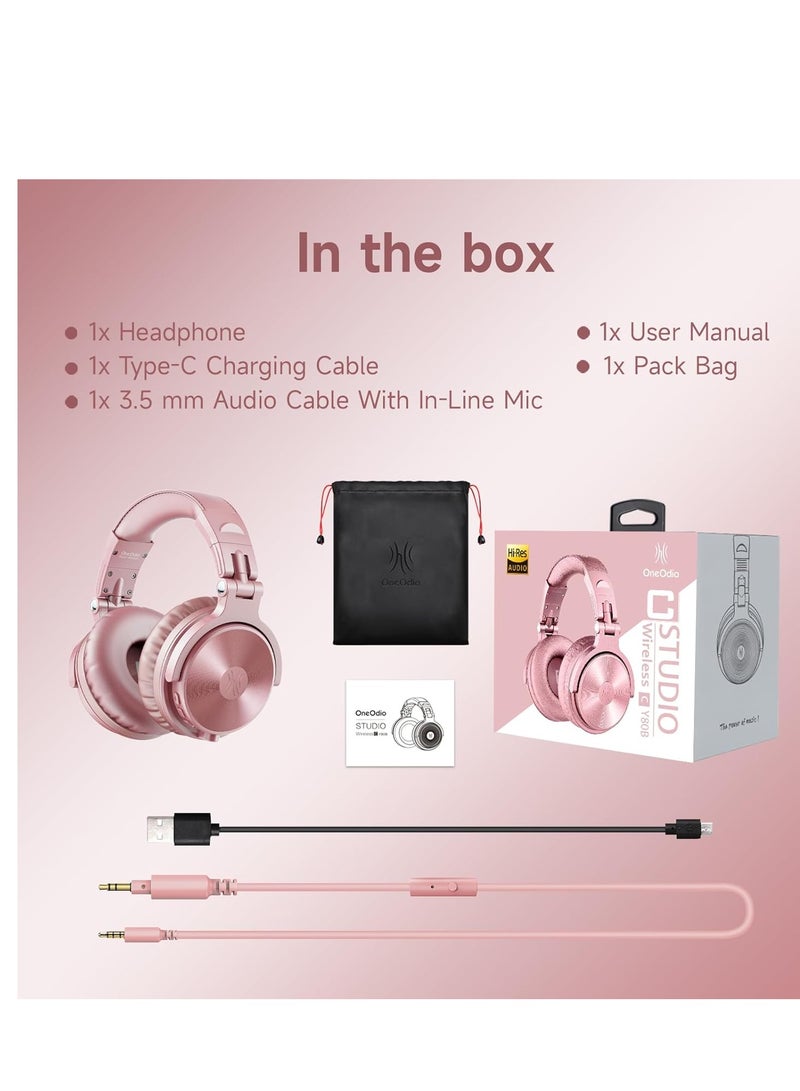 OneOdio OneOdio Bluetooth Over Ear Headphones, 110 Hrs Wireless/Wired Stereo Sound Foldable Headsets with Deep Bass 50mm Neodymium Drivers for PC/Phone/Tablet - Studio Wireless Pro C  - Image 4