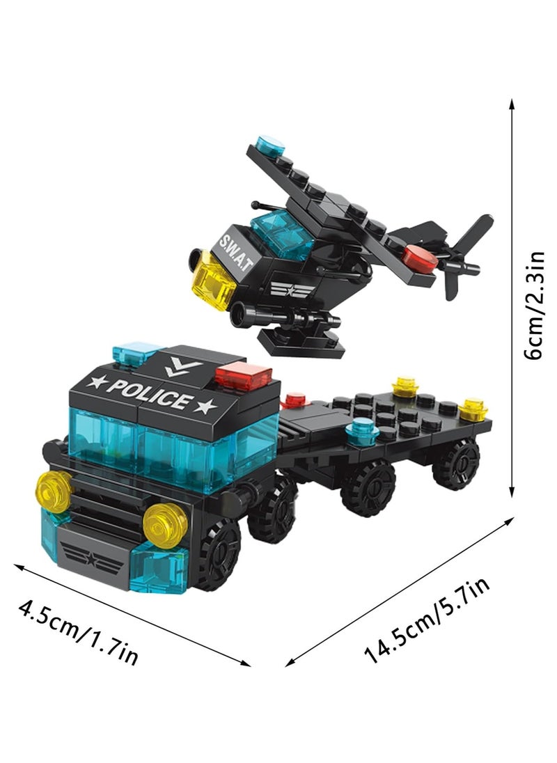 6 in 1 Police Special Action Rescue Series Building Block Toys for Boys Over 4 Years Old Children's Gift Creative City Special Police Force 123 Pieces - Compatible with other building block toys  - Image 2