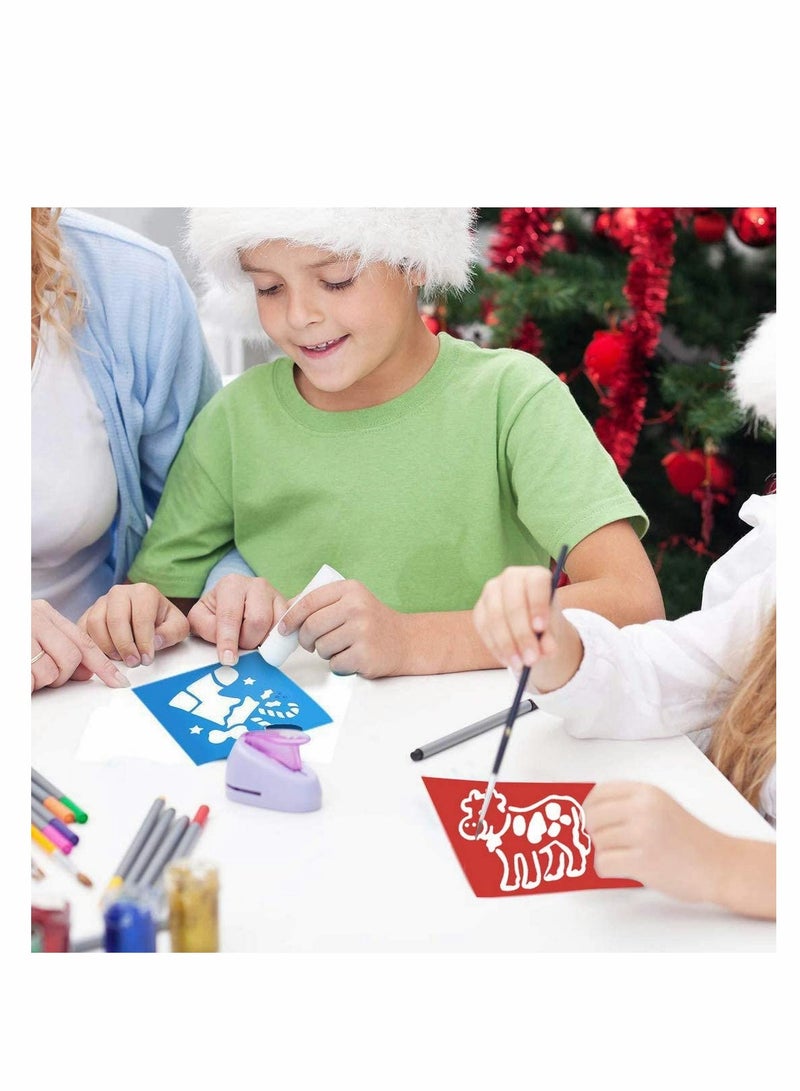 SOLARAE Animal Shape Stencils, 24 Pack Kids Painting Washable Stencil Set Plastic Stencils - Image 5