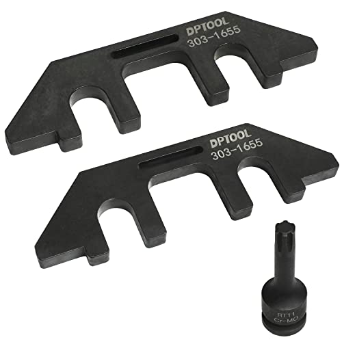 DPTOOL 303-1655 Camshaft Aligning Tool Compatible with Ford 3.5L V6 EcoBoost Upgraded GT F-150 Expedition Lincoln Navigator Cam Alignment Timing Tool with Cylinder Head Screw Removal Socket - Image 1