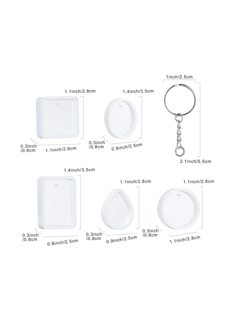 SOLARAE Silicone Resin Molds 20 Pcs for Jewelry Casting with Keychain Rings DIY Crafts Making or Homemade Kits Beginners - Image 2