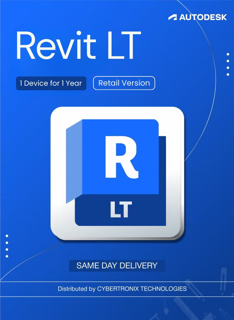 Autodesk Revit LT  ( Retail Version ) | 1 Device for 1 Year | Digital License | SAME DAY DELIVERY