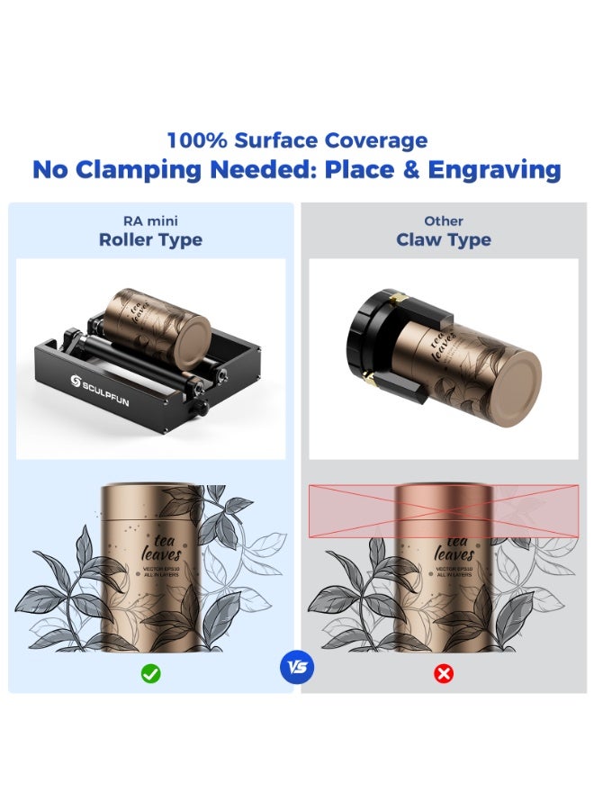 سكلبفون SCULPFUN RA صغير دوار دوار 360 درجة دوارة الأجسام الاسطوانية النقش ل C1 iCube iCube آلة النقش بالليزر - Image 3