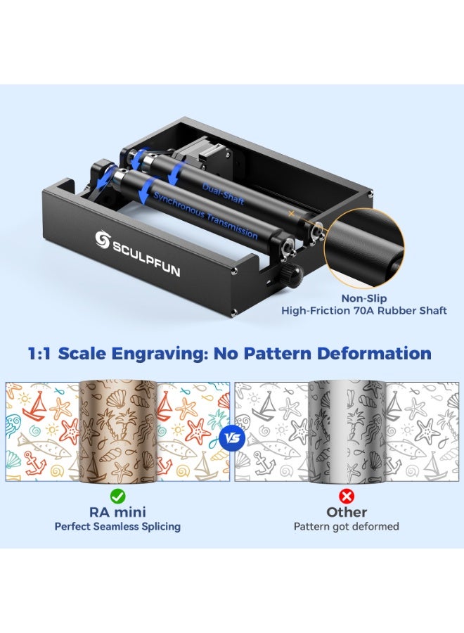 سكلبفون SCULPFUN RA صغير دوار دوار 360 درجة دوارة الأجسام الاسطوانية النقش ل C1 iCube iCube آلة النقش بالليزر - Image 2