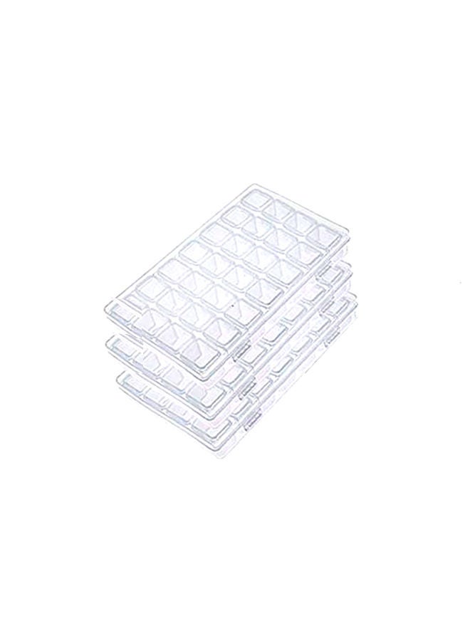 NIBEMINENT 4-Piece Polypropylene Embroidery Storage Box Set Clear  - Image 1