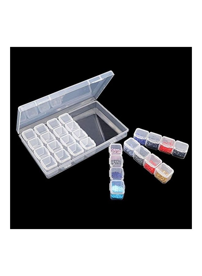 NIBEMINENT 4-Piece Polypropylene Embroidery Storage Box Set Clear  - Image 5