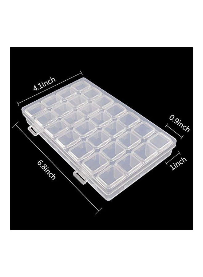 NIBEMINENT 4-Piece Polypropylene Embroidery Storage Box Set Clear  - Image 2