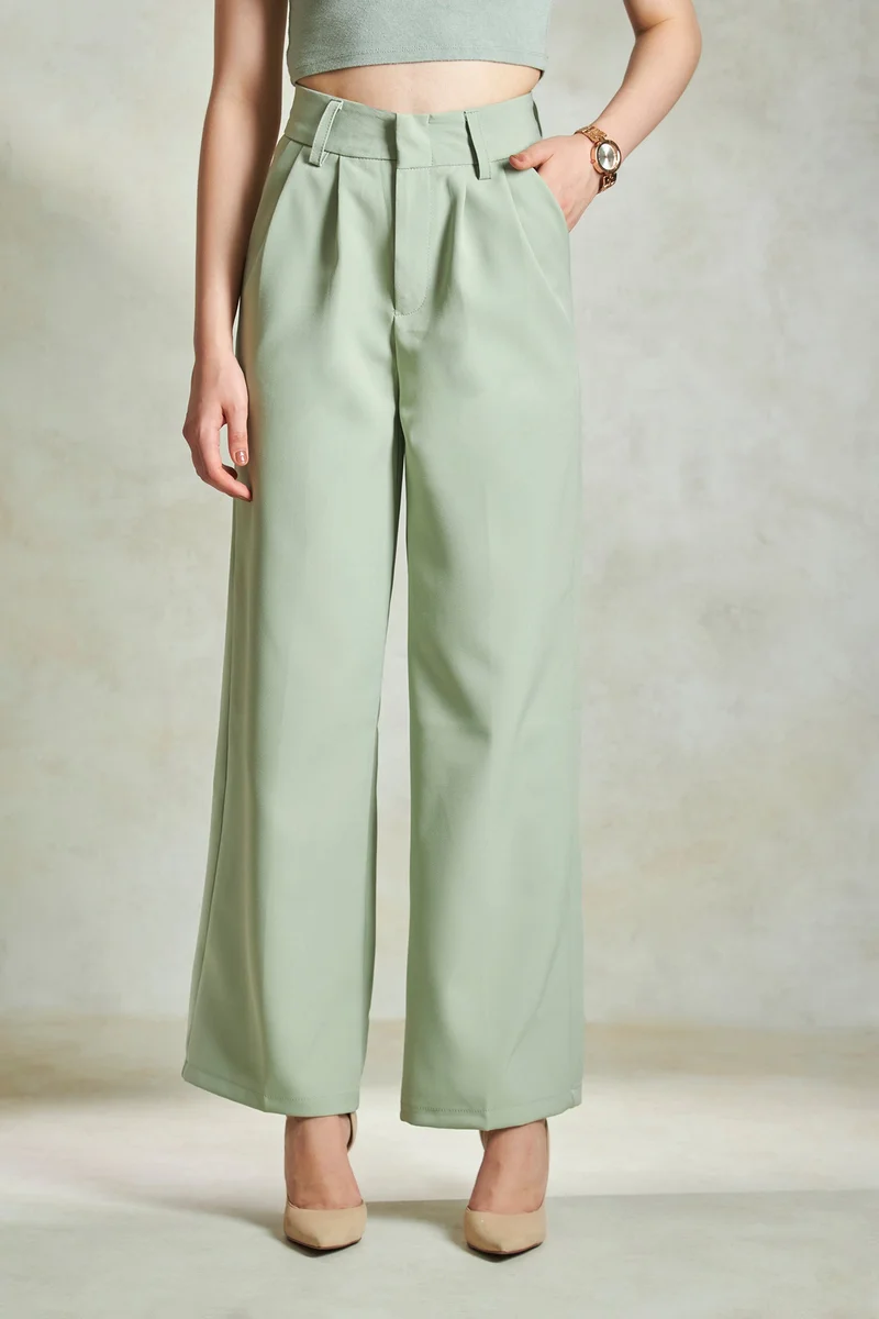 فيرجيو Twill Wide Daywear Leg Trousers for Women