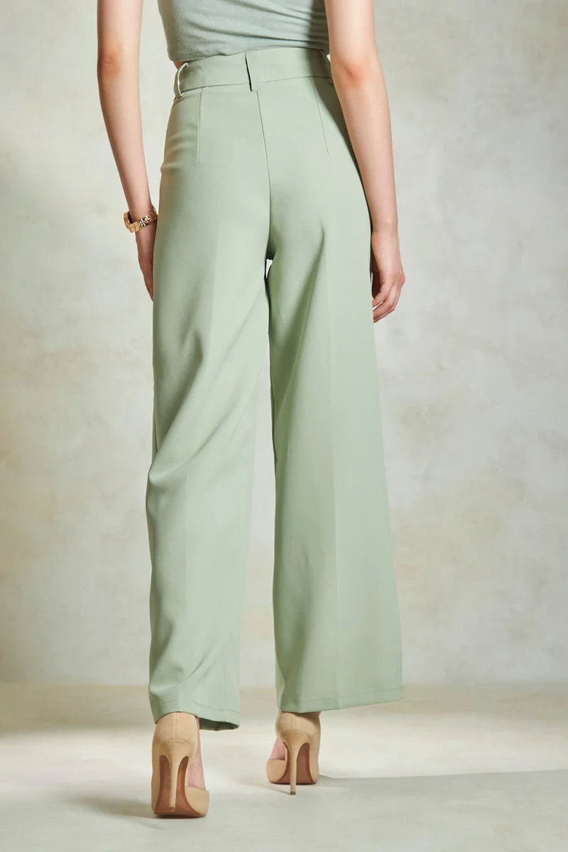 Virgio Twill Wide Daywear Leg Trousers for Women