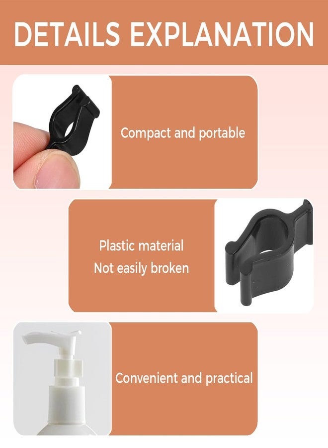 CCDANSIYUCR 120Pcs Leakproof Pump Lock Clips, Travel Leak Locks for Shampoo Lotion Cleansing Oil Bottles, No-Spill Dispenser Seal Clamp Accessories, Camping Toiletry Essentials (PP Material) - Image 5