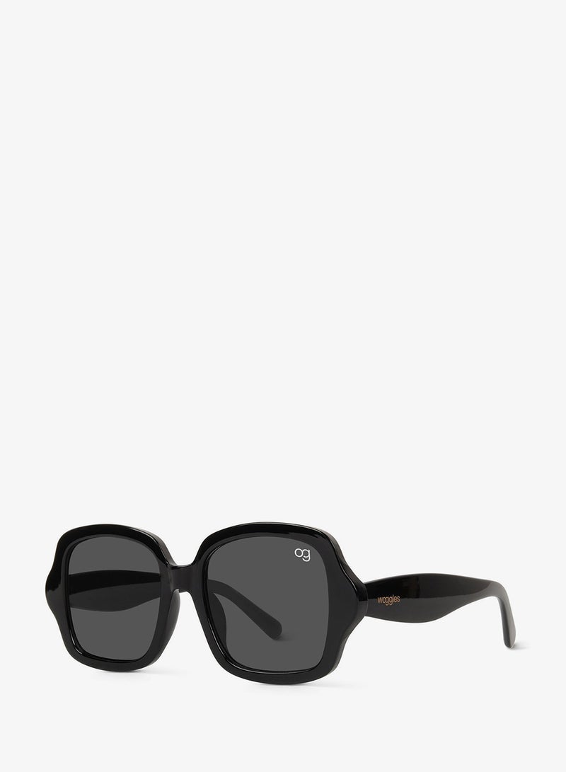 Woggles Designer Black Square Sunglasses| Men & Women| 100% Uv Protection - Image 5