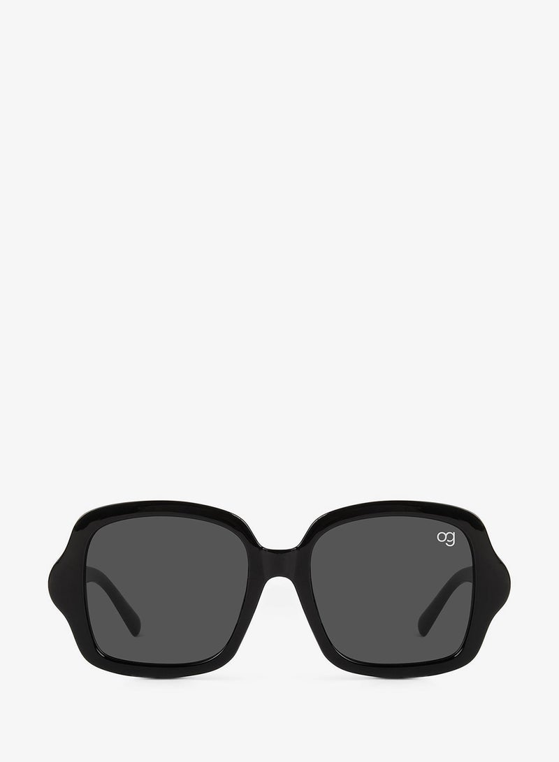 Woggles Designer Black Square Sunglasses| Men & Women| 100% Uv Protection - Image 4