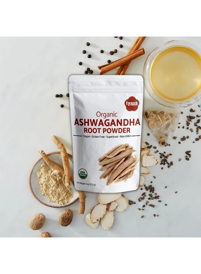 Iyasa Holistics مسحوق أشواغاندا العضوي من إياسا هوليستكس، ويثانيا سومنيفيرا، غذاء خارق خام، مكمل رياضي، عبوة قابلة لإعادة الإغلاق - Image 5
