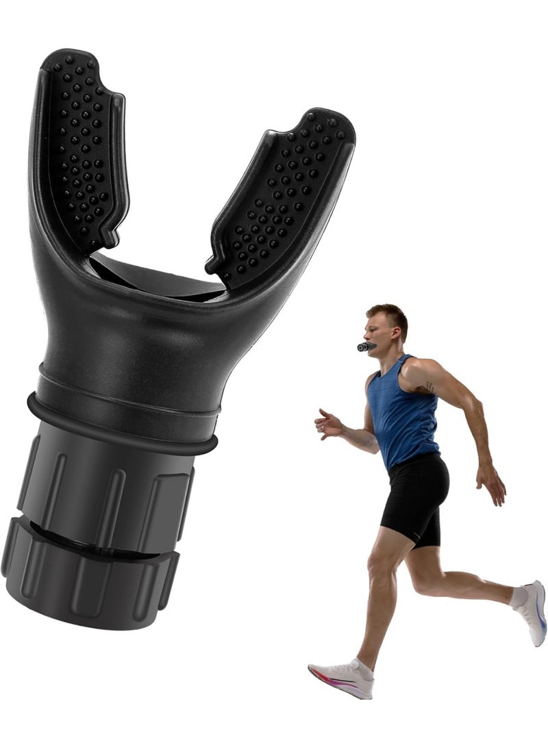 Deep Breathing Exerciser with Adjustable Resistance for Training and Improving Lung Capacity for Men and Women Portable Lightweight Small Silicone Breathing Muscle Exerciser for Adults (Multicolor - Color May Vary) - Image 1