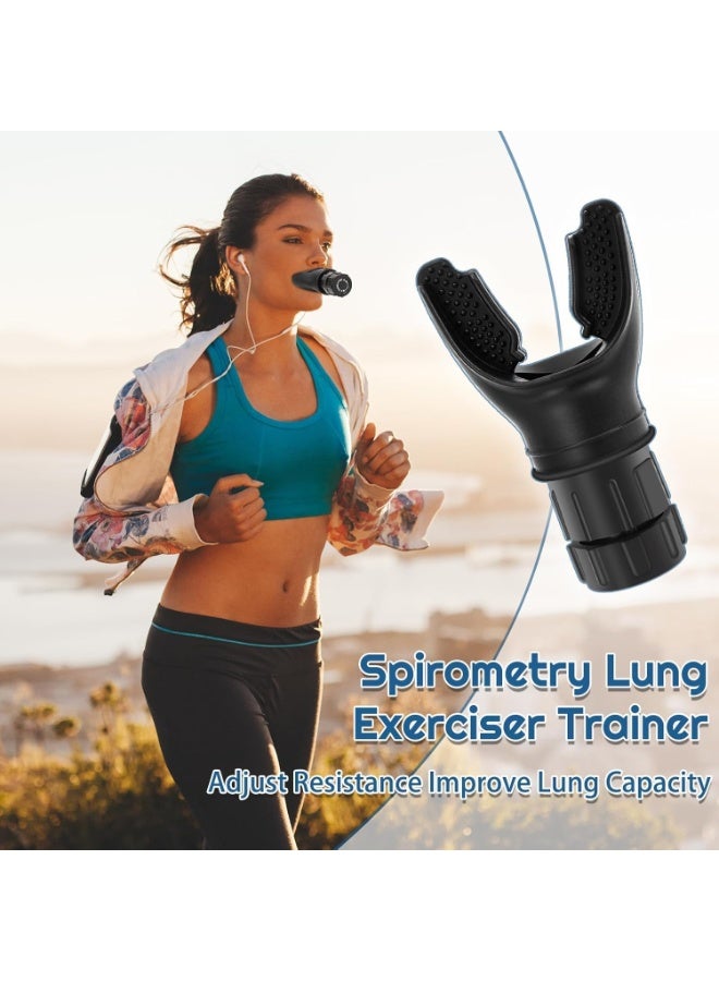 Deep Breathing Exerciser with Adjustable Resistance for Training and Improving Lung Capacity for Men and Women Portable Lightweight Small Silicone Breathing Muscle Exerciser for Adults (Multicolor - Color May Vary) - Image 3