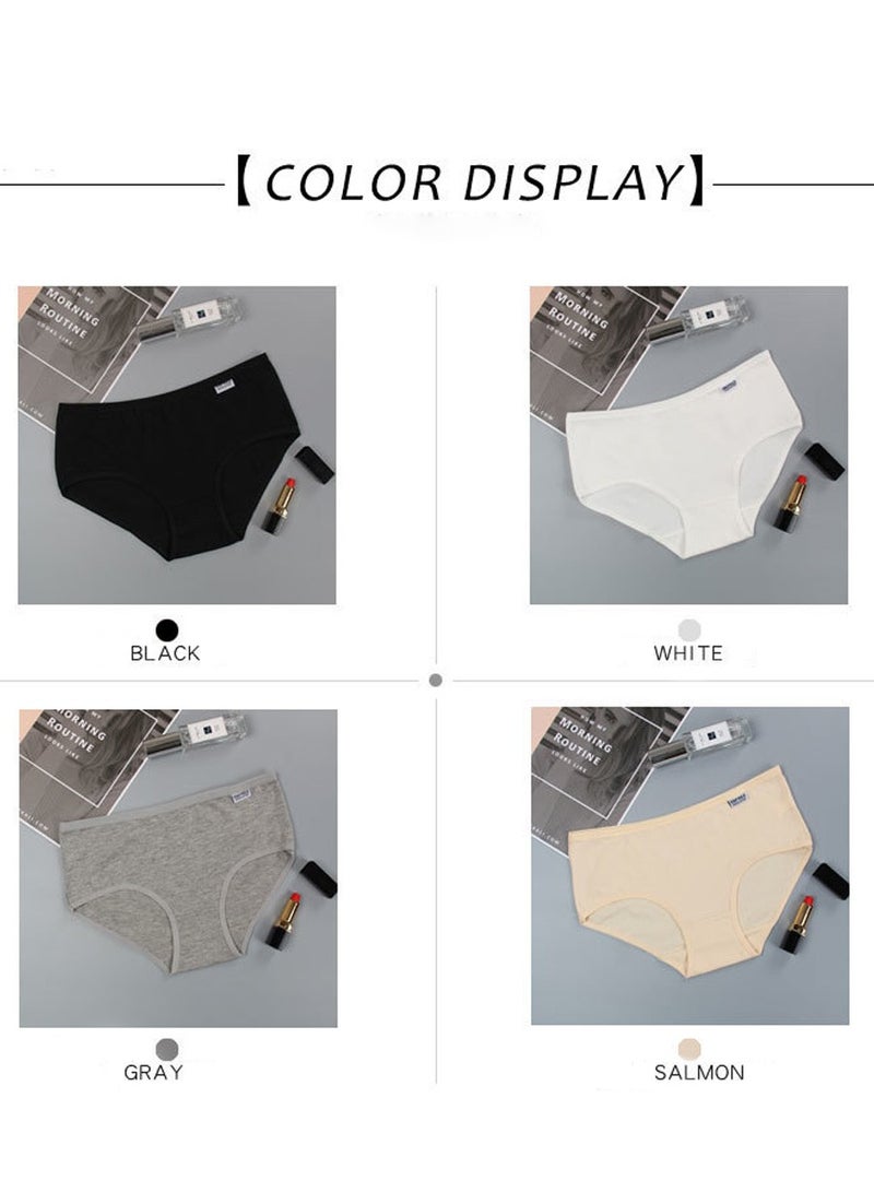 بيروي 5 قطع سراويل داخلية نسائية من القطن، شورت نسائي متوسط الارتفاع، سراويل نسائية من القطن العضوي القابل للتنفس، سراويل نسائية مريحة - Image 5
