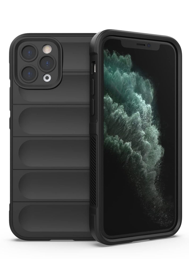 Phone case cover Magic Shield TPU + Silicone Shockproof Phone Case For Iphone 11 Pro Max (Black)
