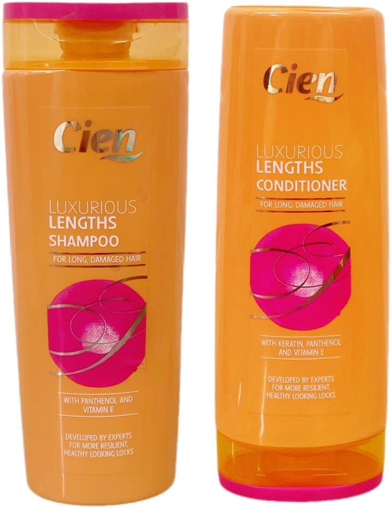 Cen Luxurious Lengths Shampoo Cconditioner For Long Damaged Hair With Panthenol Vitamin E 250mL 250mL BUNDLE