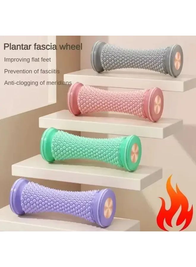 Grey Yoga Massage Roller Foam Stick Foot Leg Back Neck Muscle Relaxer - Image 1