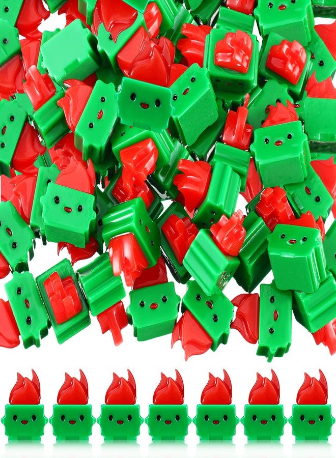 Simgoing 50 Pcs Mini Resin Dumpster Fire Figurines Dumpster Fire Desk Miniature Cute Funny Desk Accessories for Christmas Teacher Coworkers Gag Gifts Ornaments(Green,50 Pcs) - Image 1