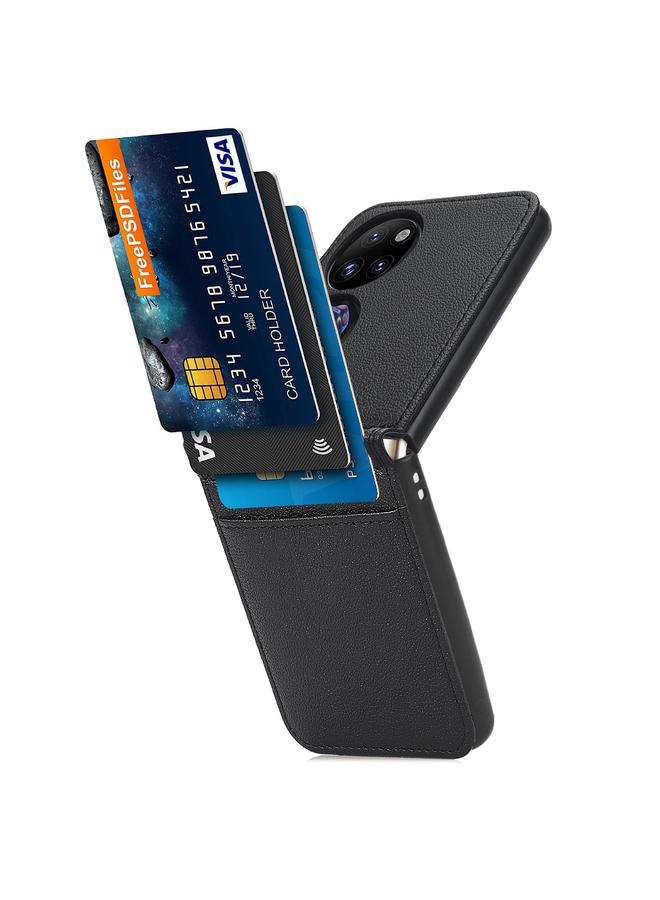 Zaboon Case For Huawei P50 Pocket Lambskin Texture Card Folding Phone Case - Image 5