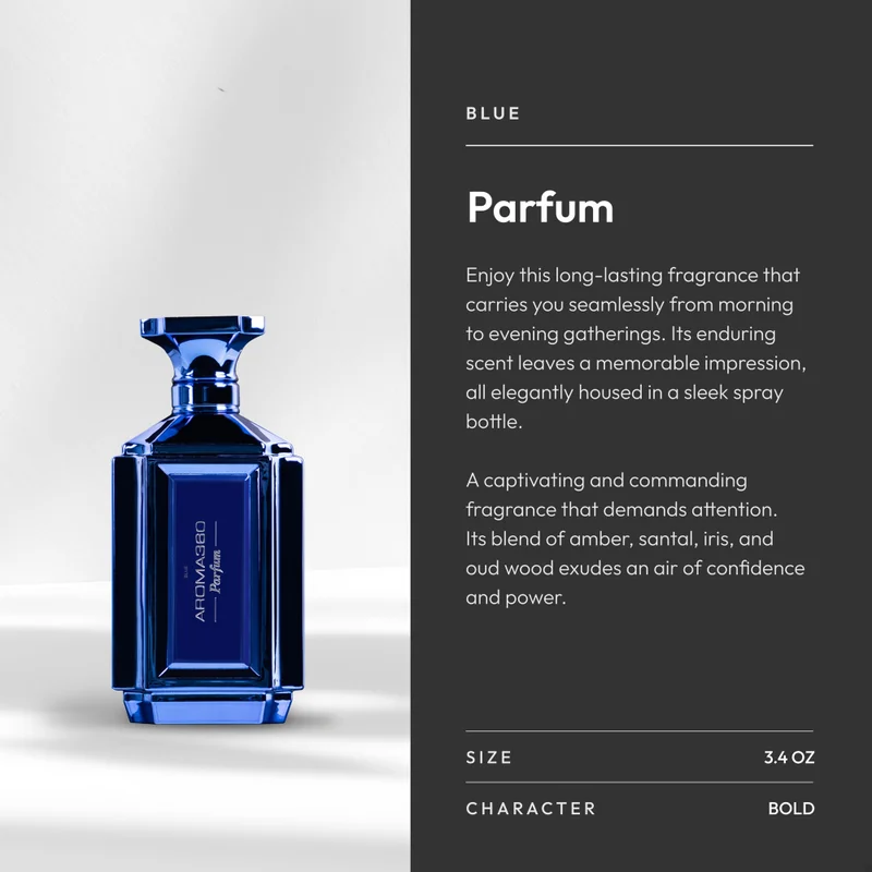 أروما 360  عطر بلو للجنسين - ياسمين، عنبر، نيرولي، صندل، آيريس وخشب - خالي من منتجات الحيوان - سعة 100 مل