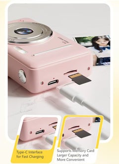 Generic 1080P Mini Home Student Kids Digital Camera 2.4Inch LCD Screen 8X Zoom Full HD Photo Video Anti-shake Face Recognition Music Games Compact Portable Small White for Children Teen Girl Boy  - Image 5