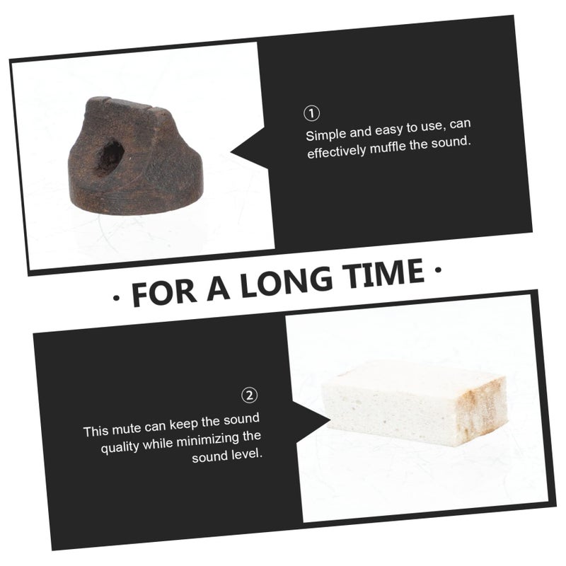 Erhu Mute Practice Tool Set 5 Pack Wooden Easy Install Volume Reducer For Beginners - Image 4