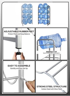 Toshionics Toshionics Heavy-Duty 5-Gallon Water Jug Storage Rack - Tiered Organizer Shelf for Home, Kitchen, Office, Garage, Restaurant, Gym - Reinforced Cooler Holder Stand with Random Color Option  - Image 2