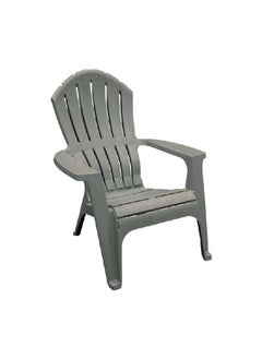 ADAMS RealComfort Weather Resistant Polypropylene Frame Adirondack Chair Grey 37.5 x 34 x 30 inch 8799785 