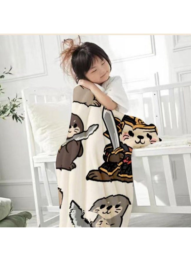 عام بطانية رقيقة من الفانيلا الكرتونية للأطفال والرضع (دافئة ومريحة، ومناسبة للنوم والألعاب) 70 سم * 100 سم - Image 3