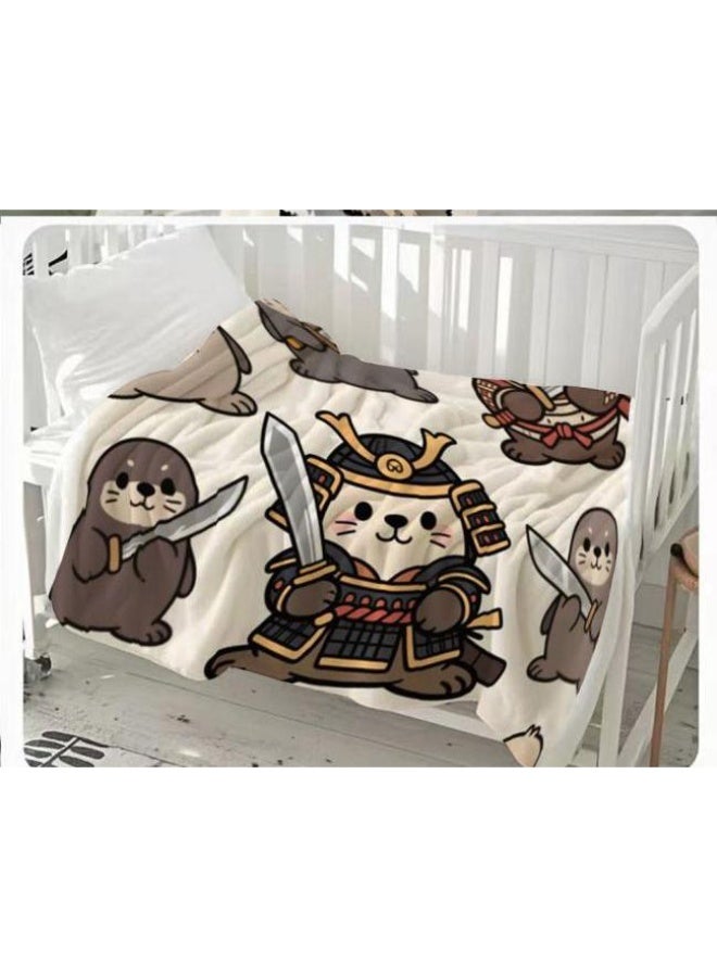 عام بطانية رقيقة من الفانيلا الكرتونية للأطفال والرضع (دافئة ومريحة، ومناسبة للنوم والألعاب) 70 سم * 100 سم - Image 2