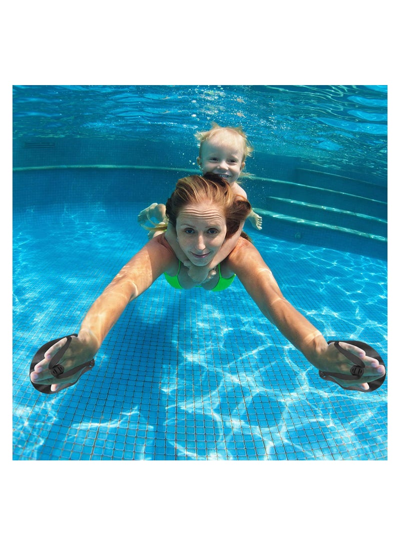 Barakah 2 Pair Contour Swim Paddles Hand Swim Training Paddles Hand Swim Paddles Hand with Adjustable Straps Swimming Hand Paddles for Women Men and Children Professional Swimming Accessories - Image 4