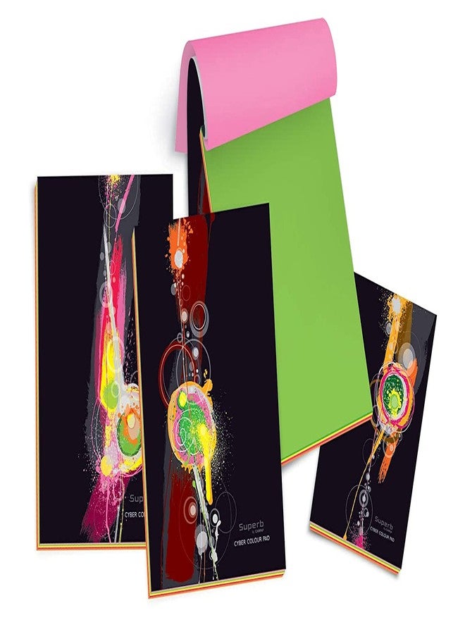Campap Cyber Colour paper pad-5 assorted colours A5 80 gsm - Image 1