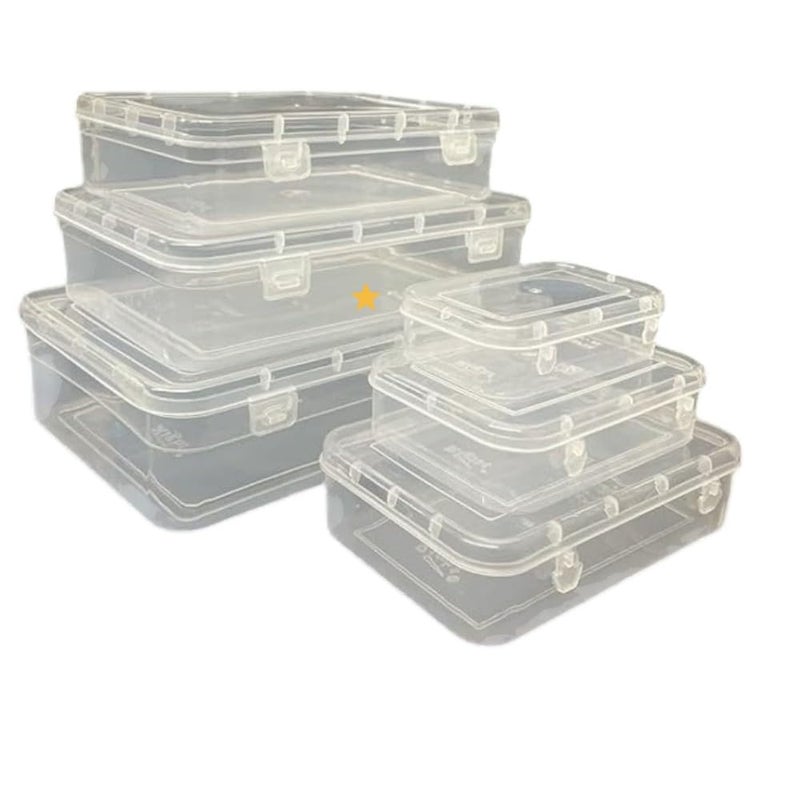Indianstore4all Small Storage Boxes container with Lock LidJewellery Case OrganiserPUREPACK234567 Size No 123456 Set Of 6 boxes Can store various other products - Image 1